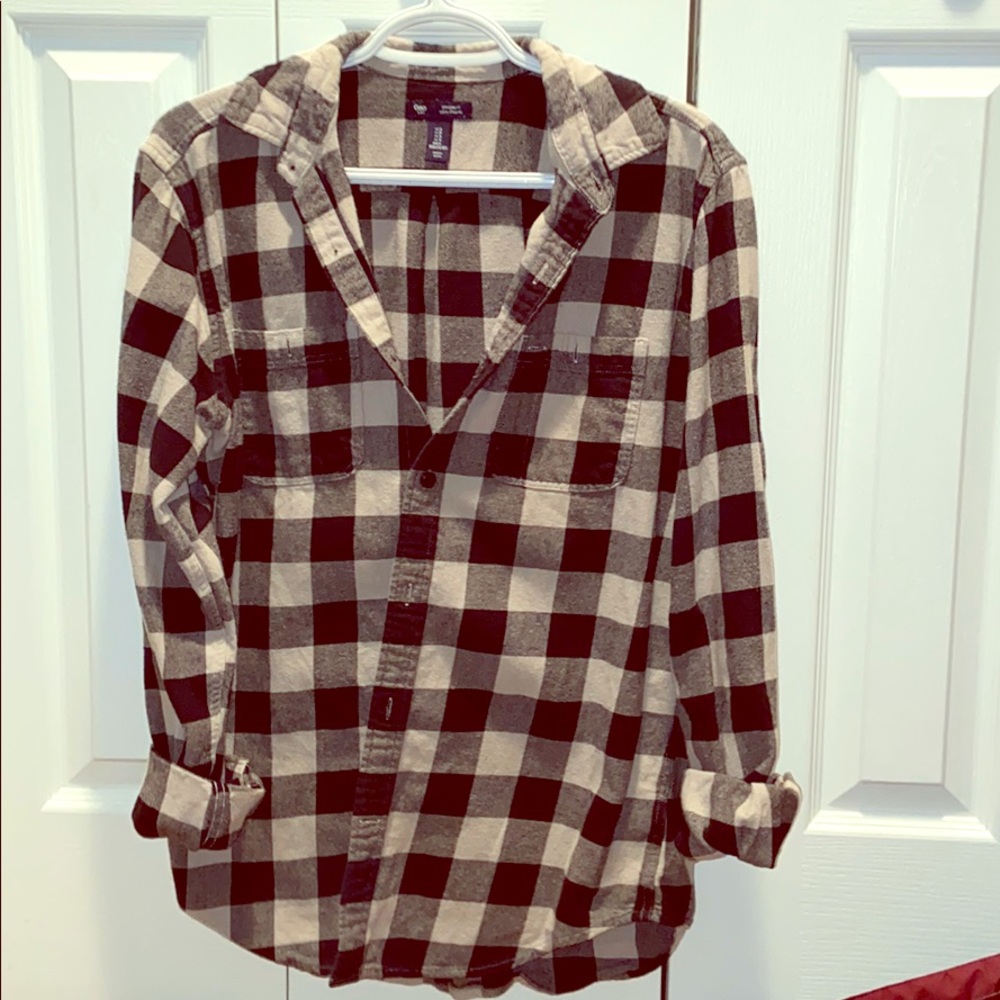 White and black flannel